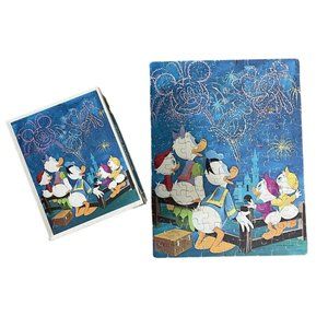 Vintage 1972 Walt Disney Whitman Jigsaw Puzzle, Donald Duck Fireworks, 100 pcs